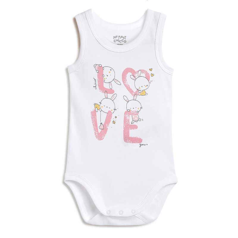 Infants White & Pink Sleeveless Bodysuit (Pack of 4) image number 5